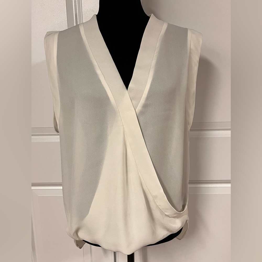 Tobi Hi-Lo Wrap Sleeveless Top